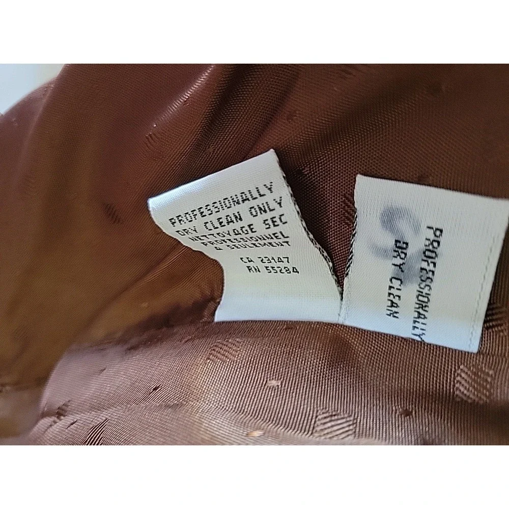 Vintage Talbots Brown Wool Skirt Suit Set Made in USA‎ Size 12 Double Breasted